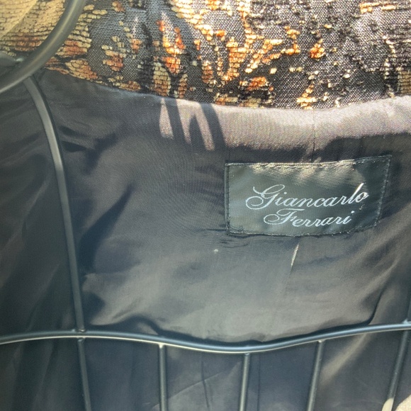 Vintage Giancarlo Ferrari Tapestry Jacket-Winter Florals Design (Size 12) - Picture 3 of 6